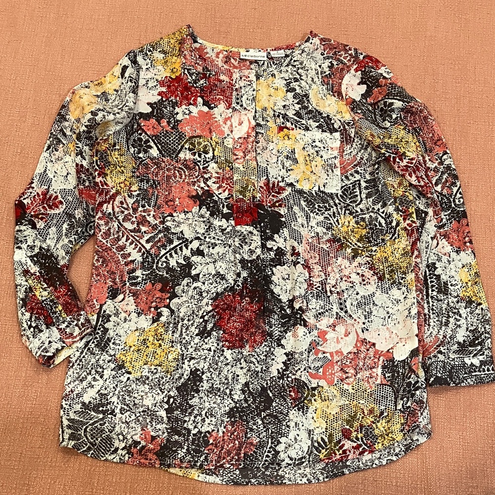Liz Claiborne Small Wm’s Floral Blouse